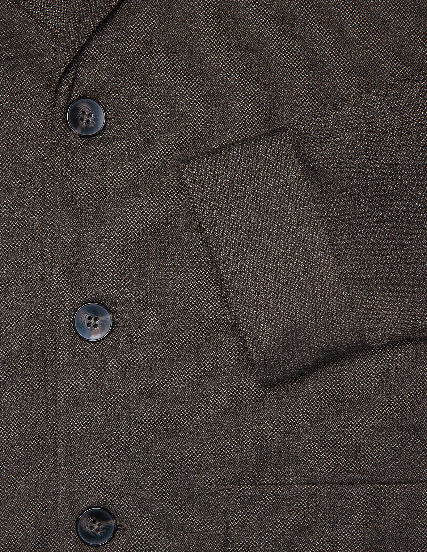 Atelier Overshirt Dark Brown in a heavyweight textured weave with a button-up front and cuffed sleeves.