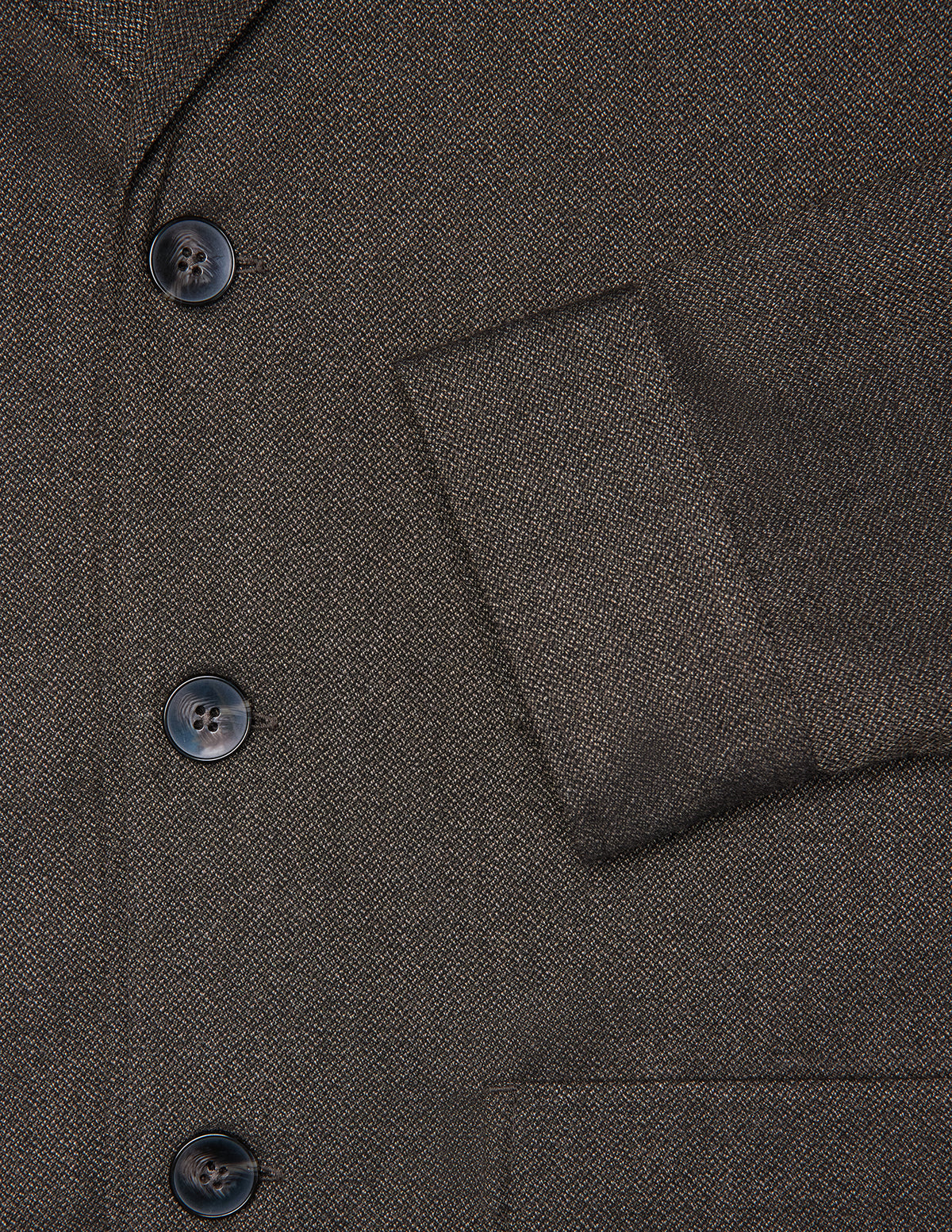 Atelier Overshirt Dark Brown in a heavyweight textured weave with a button-up front and cuffed sleeves.