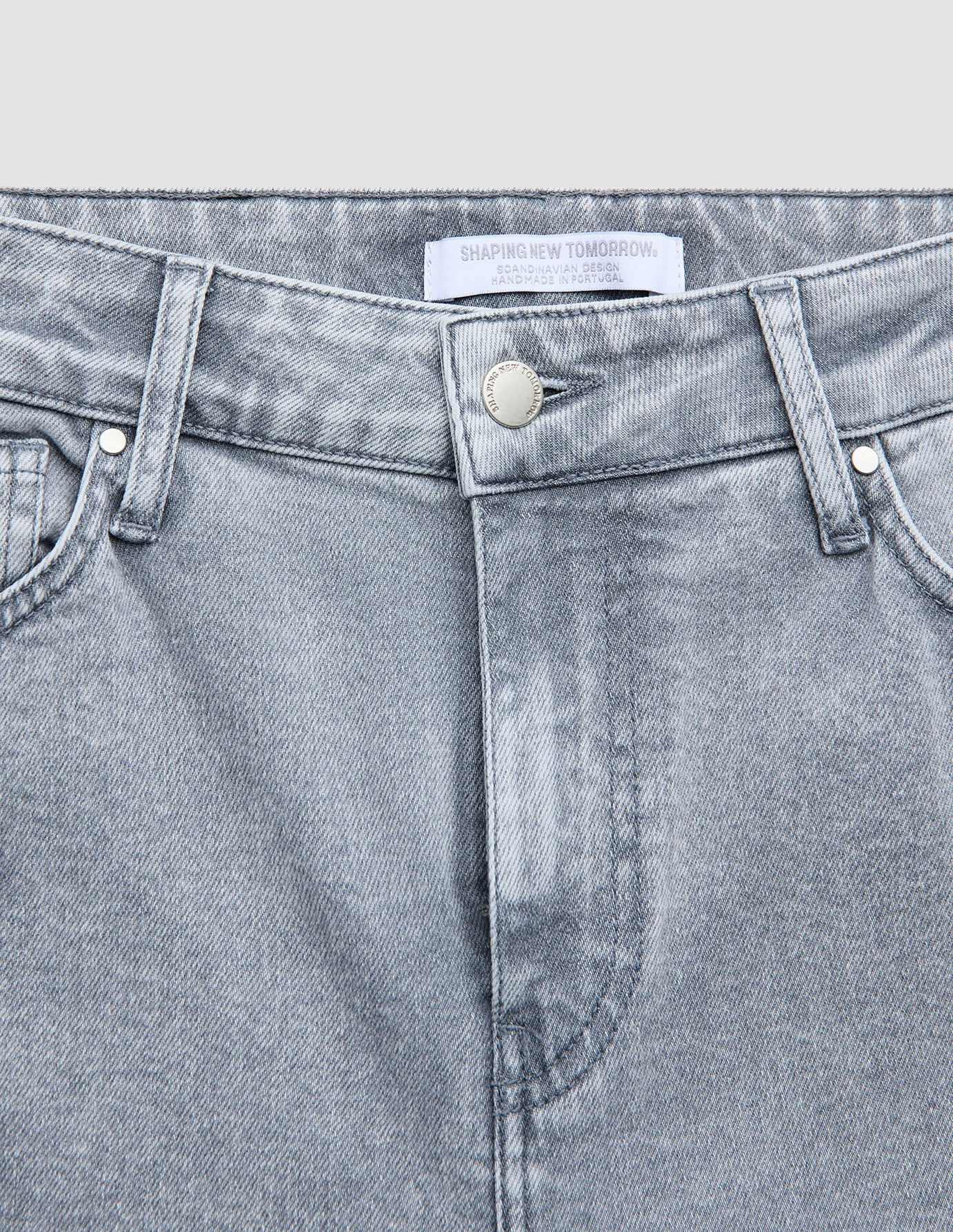 Women's Classic Jeans Straight Light Grey Washed