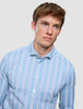 Classic Shirt Light Blue Herringbone Slim