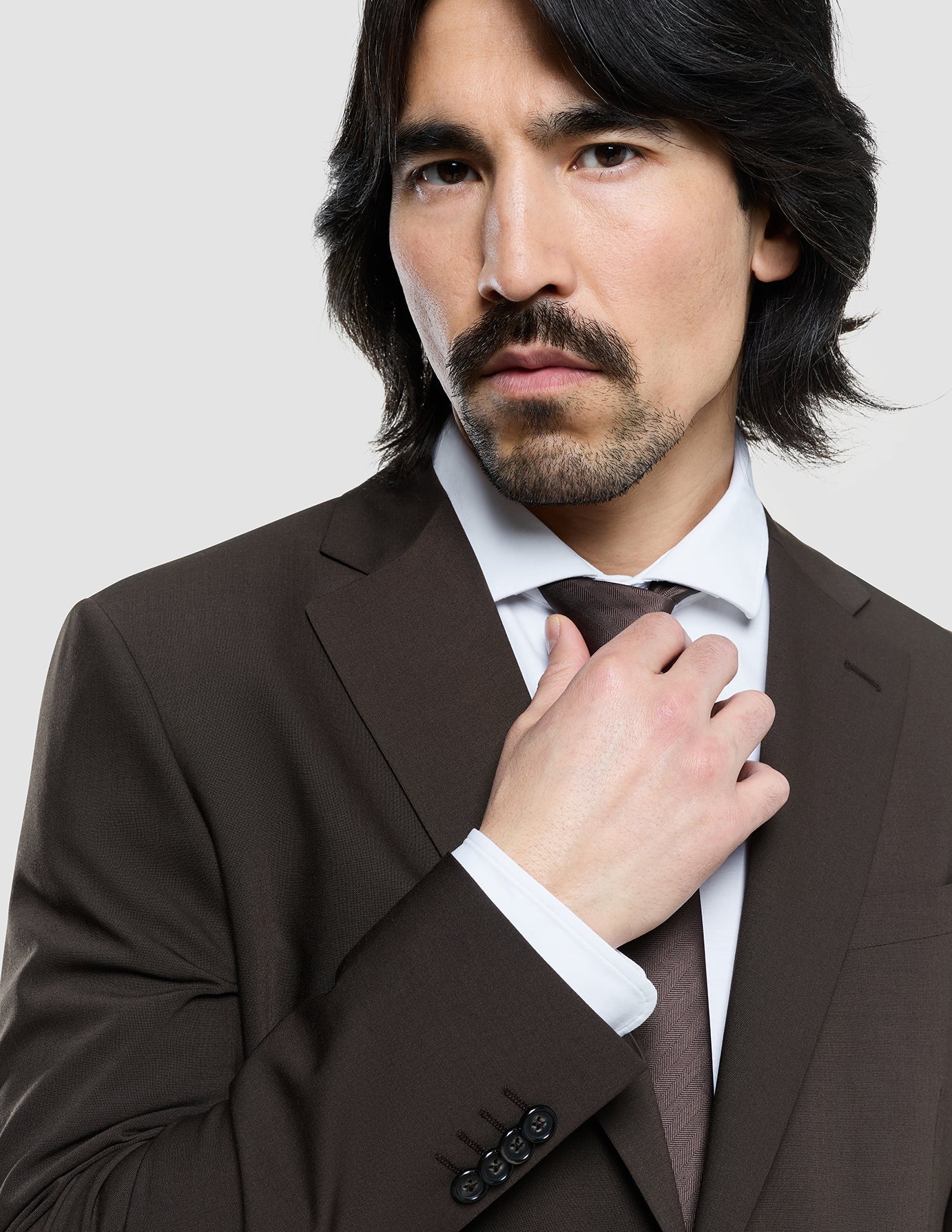 Tie Herringbone Brown