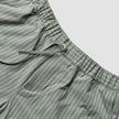 Tech Linen Elastic Shorts Green Pinstripe