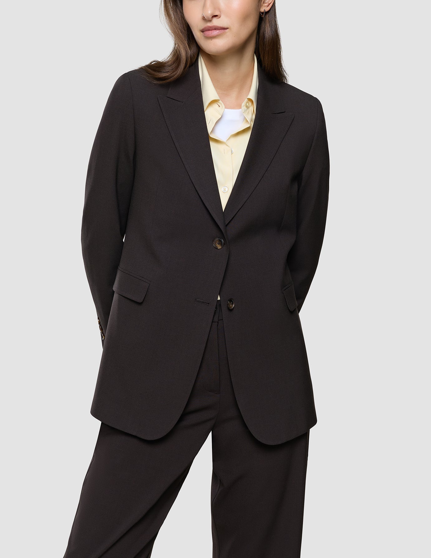 Women Ease Blazer Mocha Melange