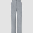 Women Ease Pants Straight Steel Melange