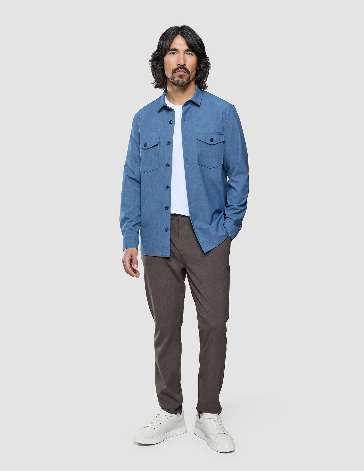 Ease Overshirt Blue Mirage
