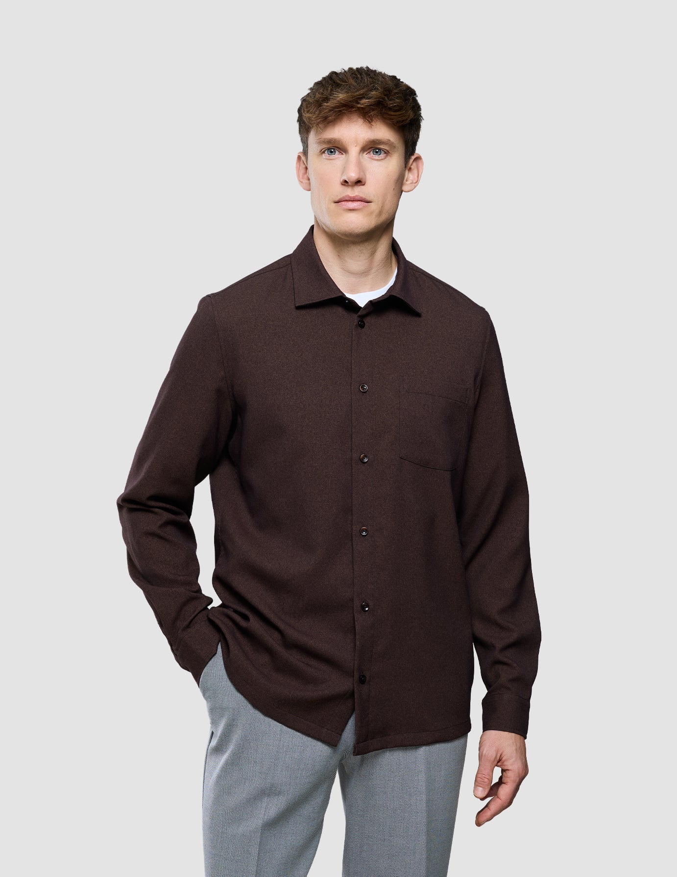 Effortless Shirt Dark Brown