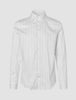 Elevated Shirt Slim Light Grey Striped, a slim fit, long-sleeved button-down shirt in white with thin grey vertical stripes, crafted from Pima cotton.