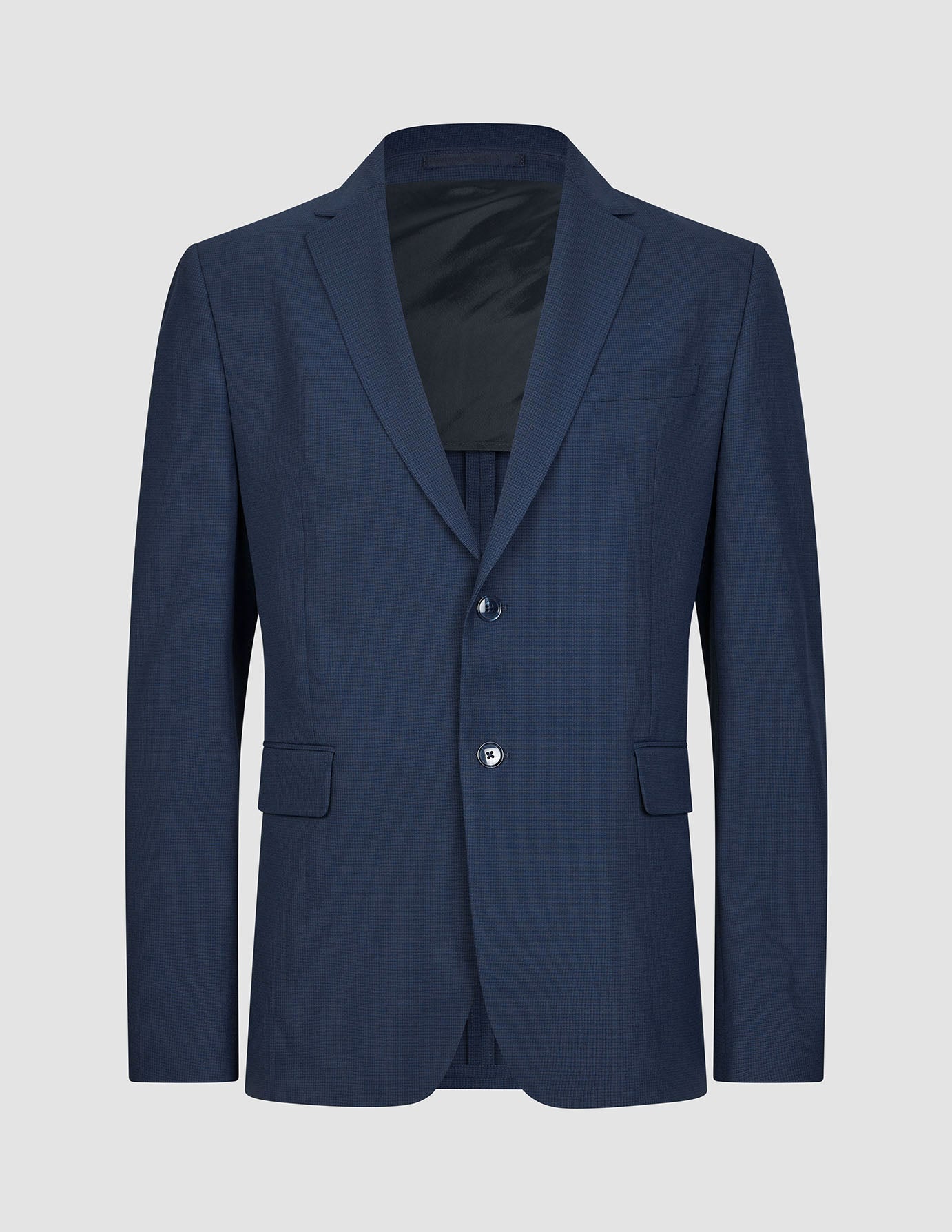 Essential Blazer Slim Navy Checks