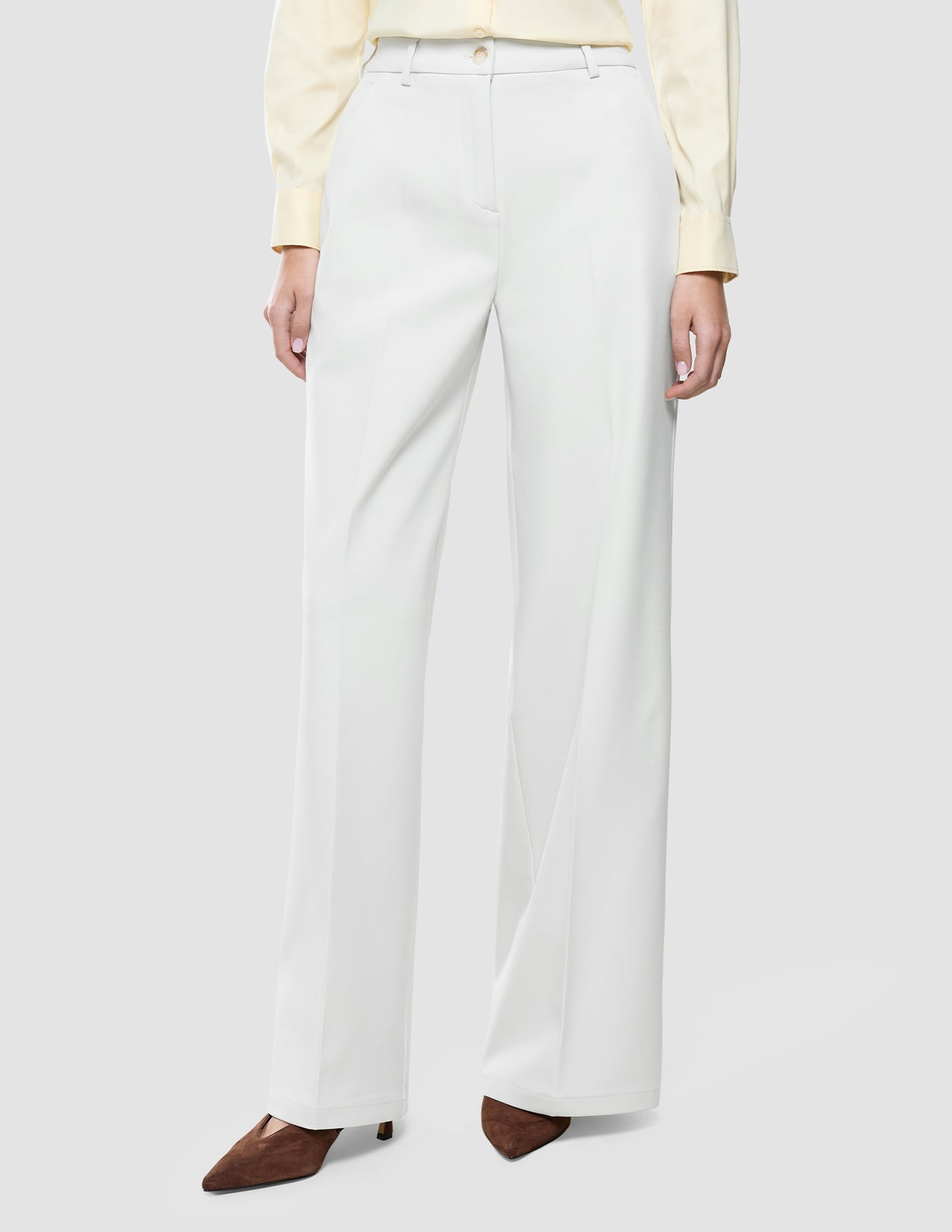 Women Essential Pants Wide Off White