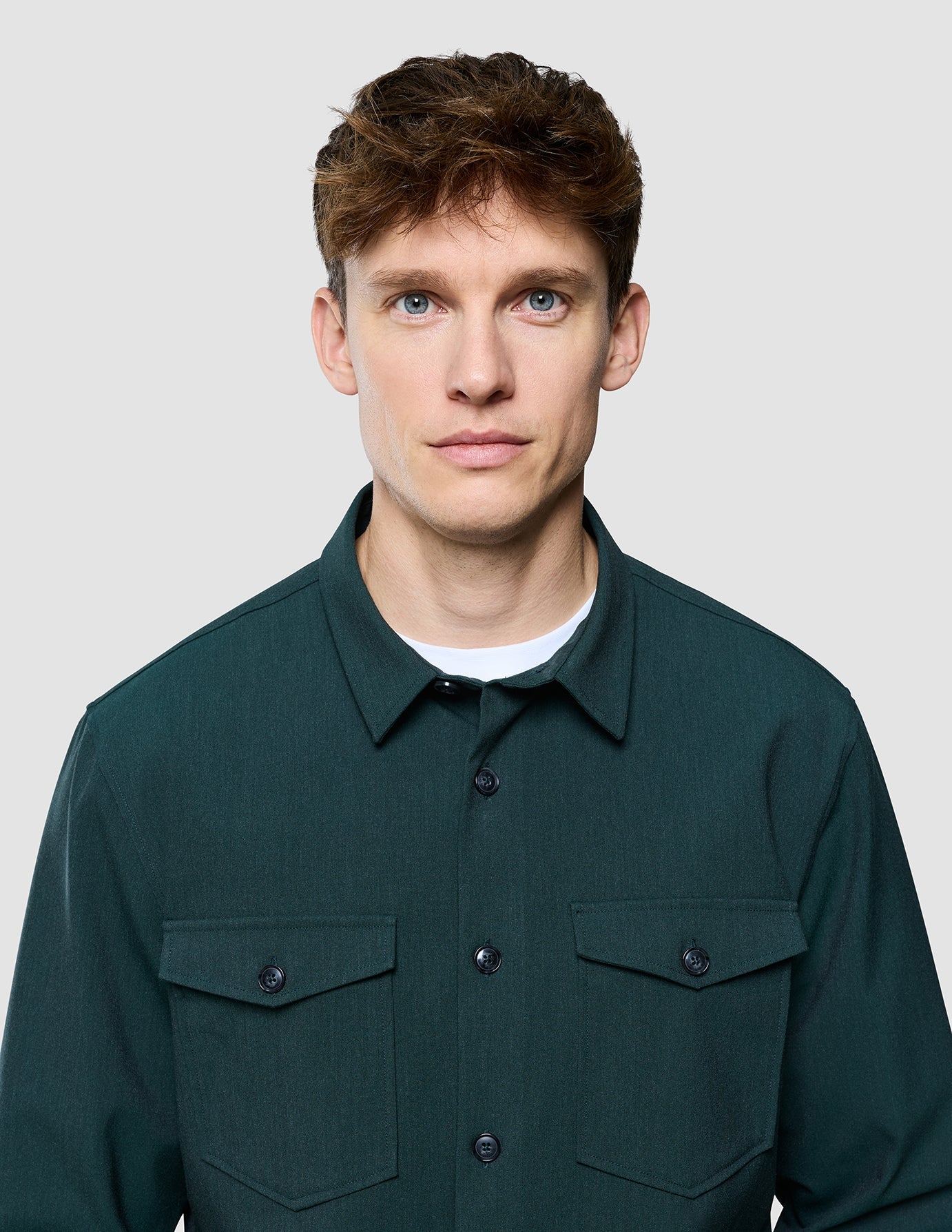 Essential Overshirt Pine Green