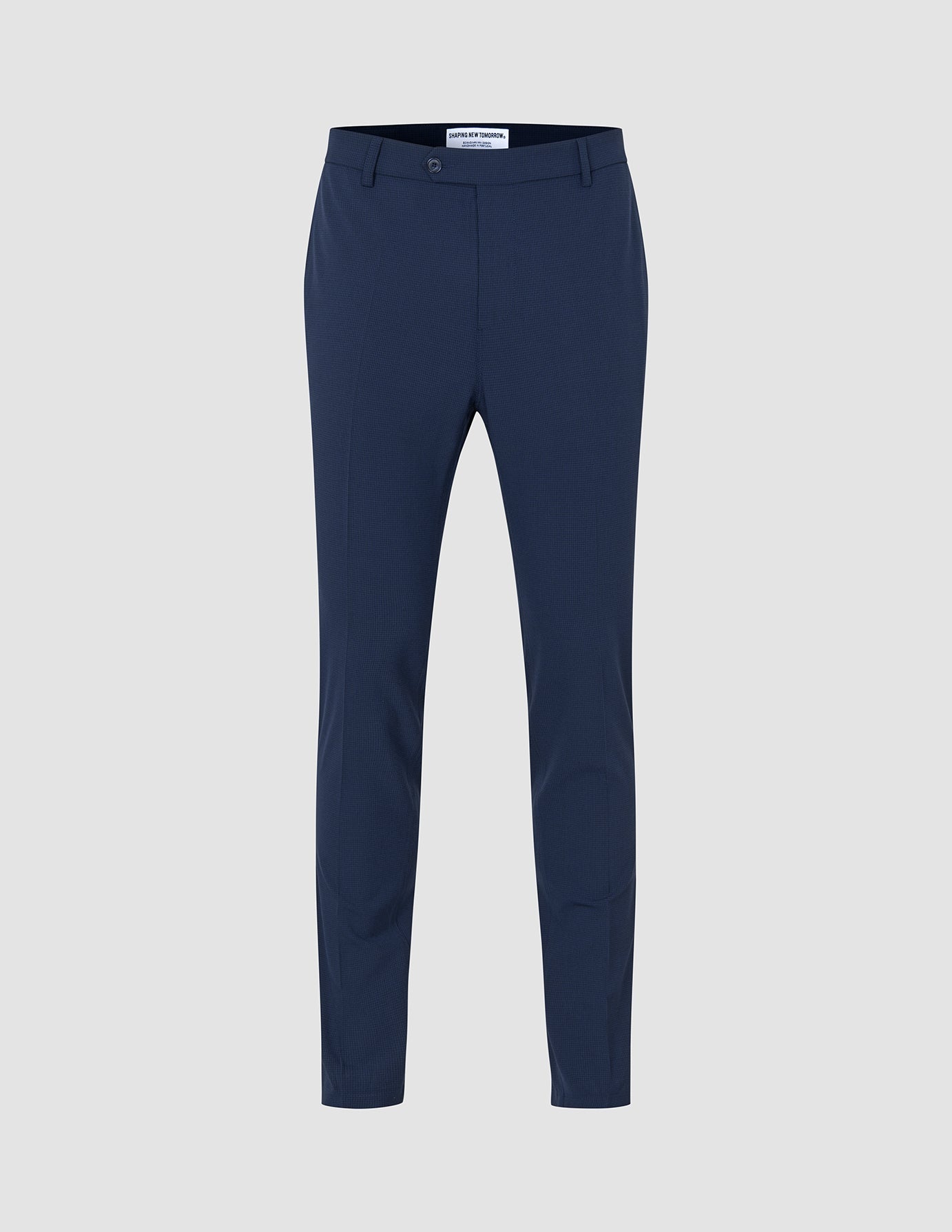 Essential Suit Pants Slim Navy Checks
