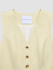Women Essential Long Vest Misty Yellow