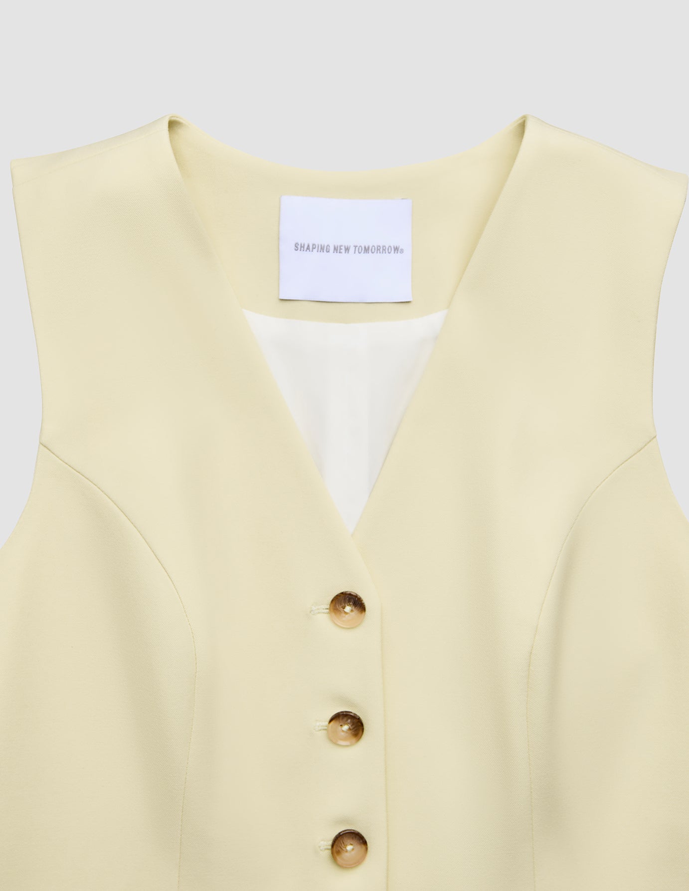 Women Essential Long Vest Misty Yellow