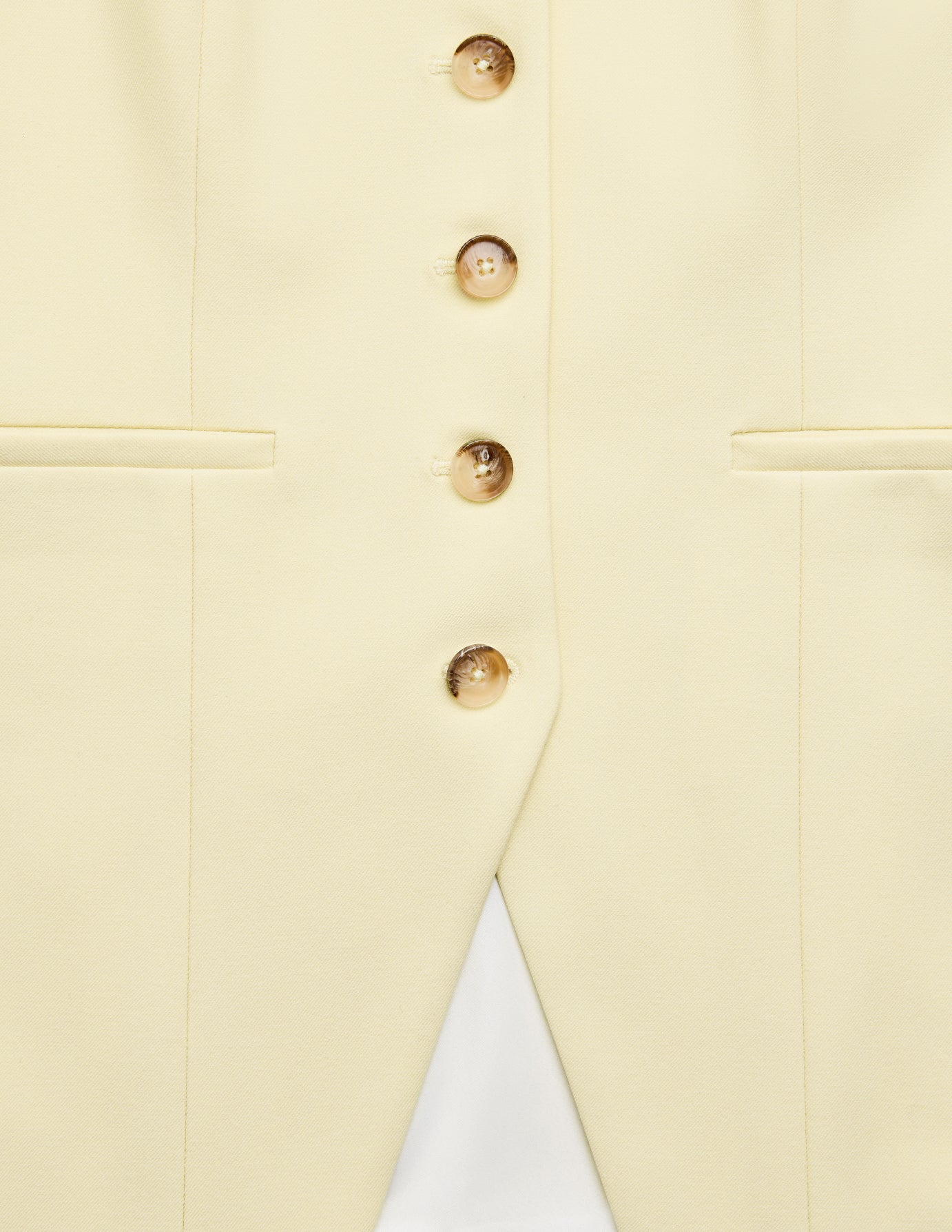 Women Essential Long Vest Misty Yellow