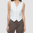 Women Essential Short Vest Off White
