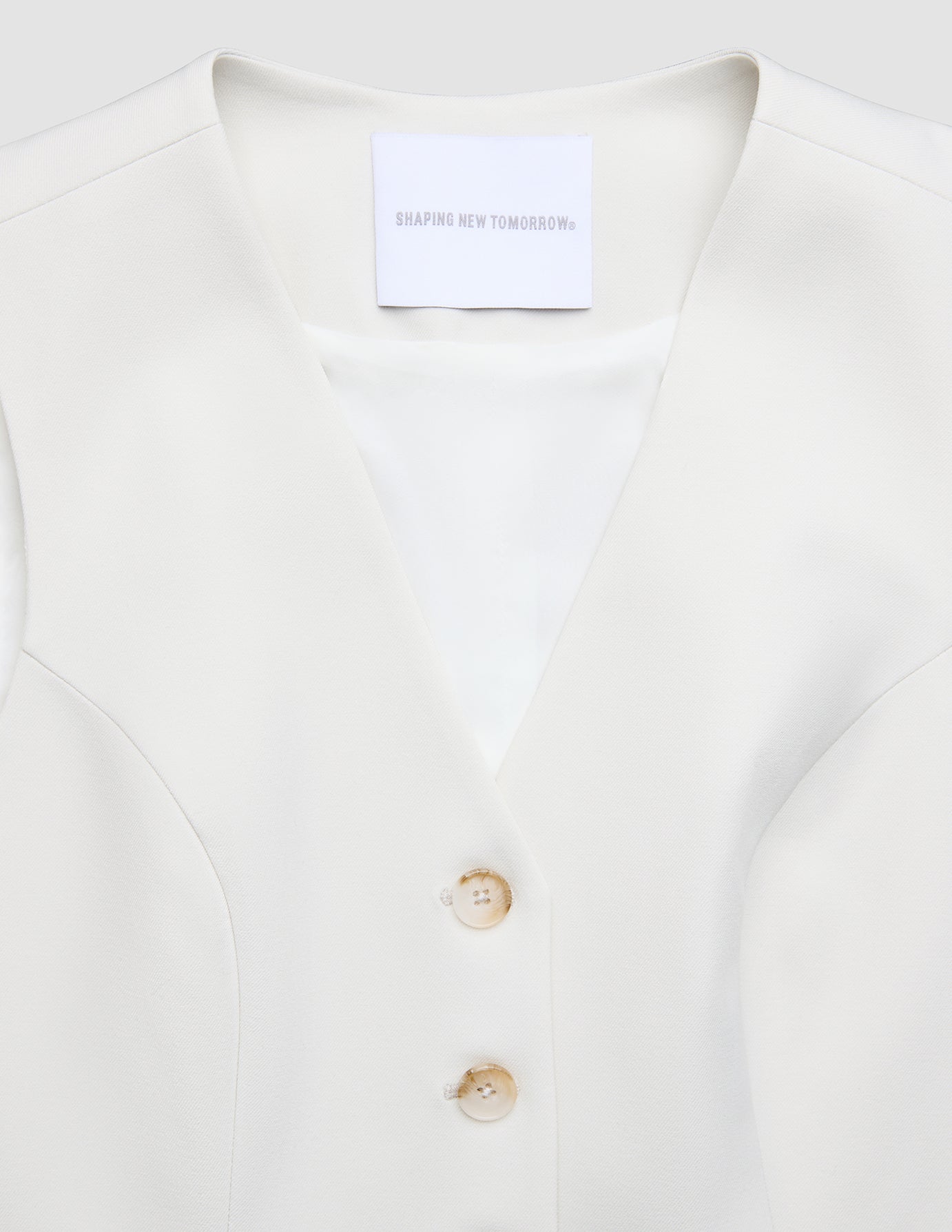 Women Essential Short Vest Off White