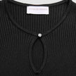 Women Fine Knit Rib Long Sleeve Black