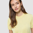 Women Fine Knit T-Shirt Sunlight Yellow