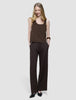 linen set espresso top relaxed pants