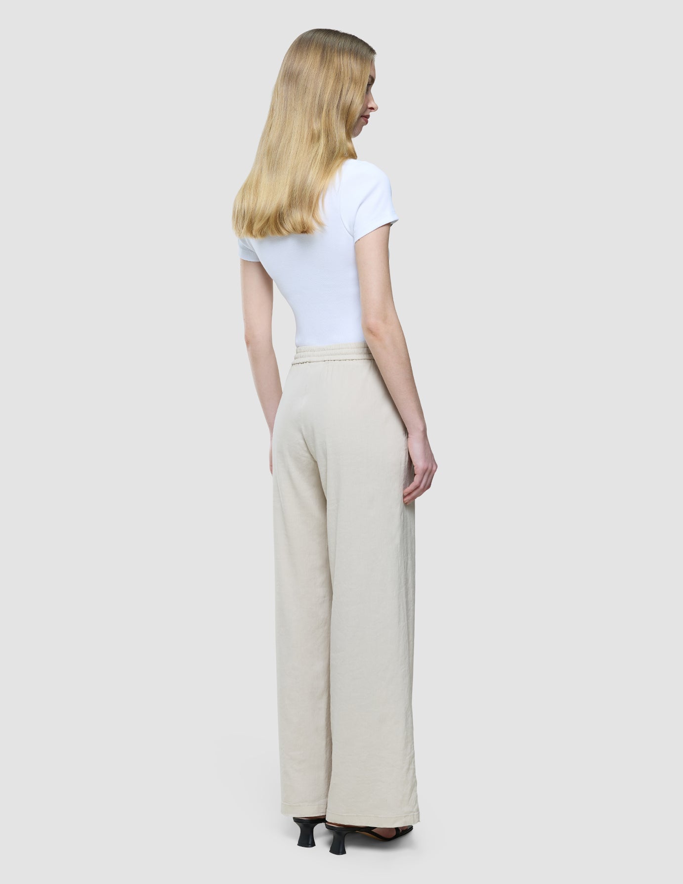 Women's Linen Pants Relaxed Sandy Beige