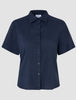 Women Linen Shirt Short Sleeved Night Sky