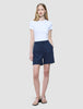 Women Linen Shorts Relaxed Night Sky