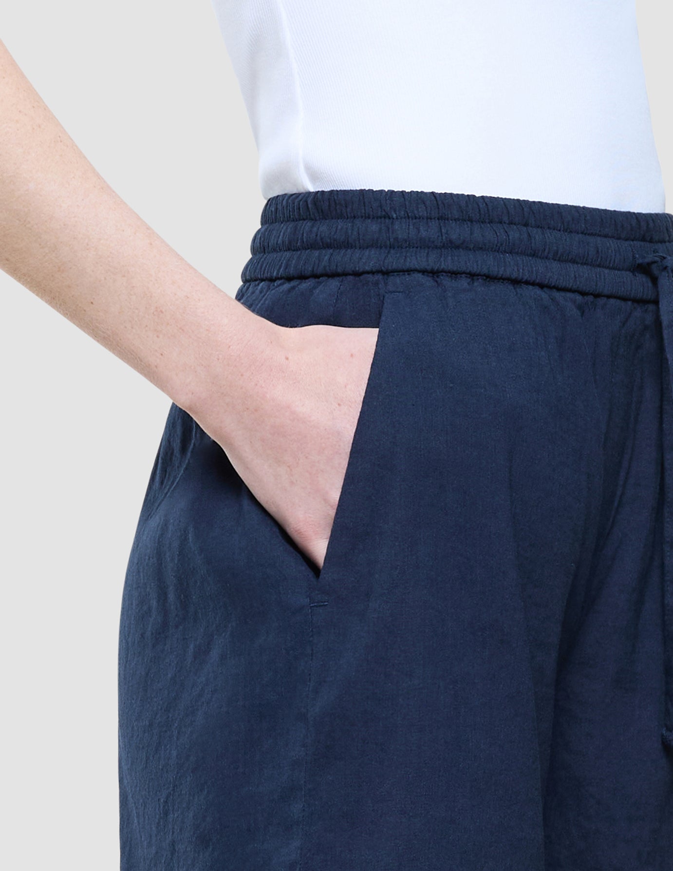 Women Linen Shorts Relaxed Night Sky