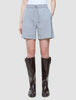 Women Linen Shorts Relaxed Stone Grey