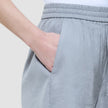Women Linen Shorts Relaxed Stone Grey