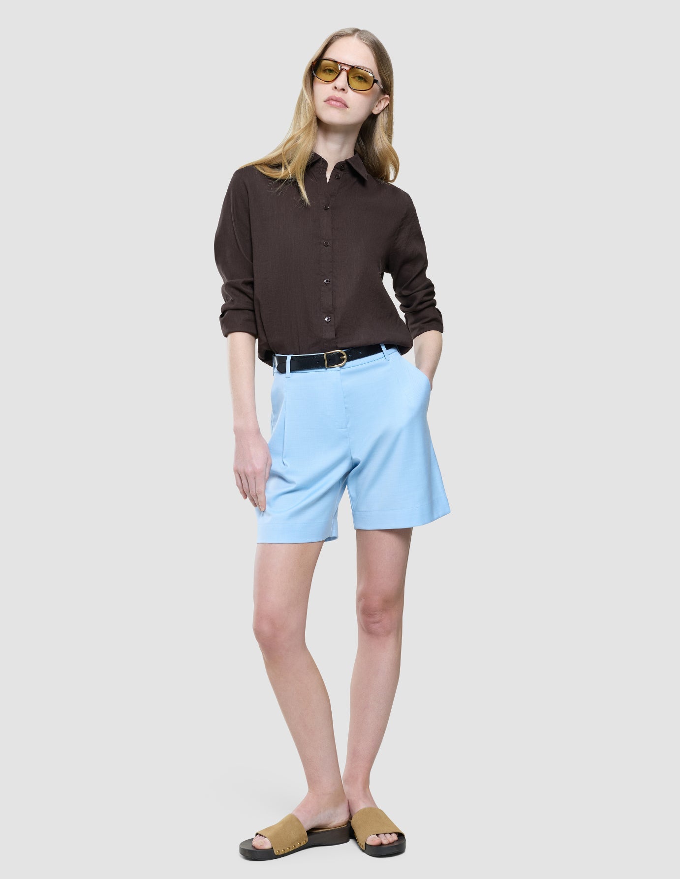 Women's Linen Shirt Espresso
