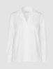 White Madison Shirt in 100% cotton, featuring a long-sleeved, button-down front and a notched collar.