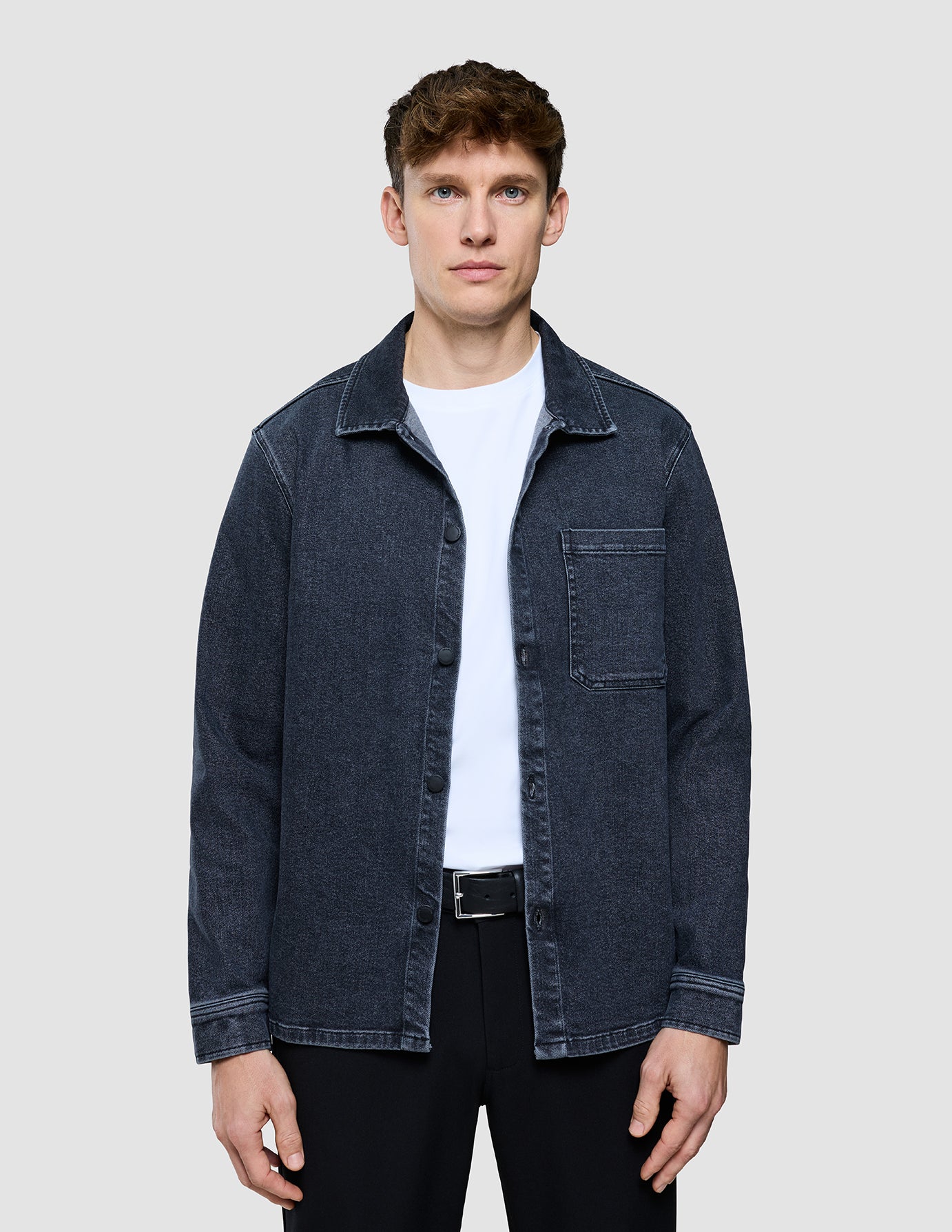 Matteo Denim Overshirt Washed Black