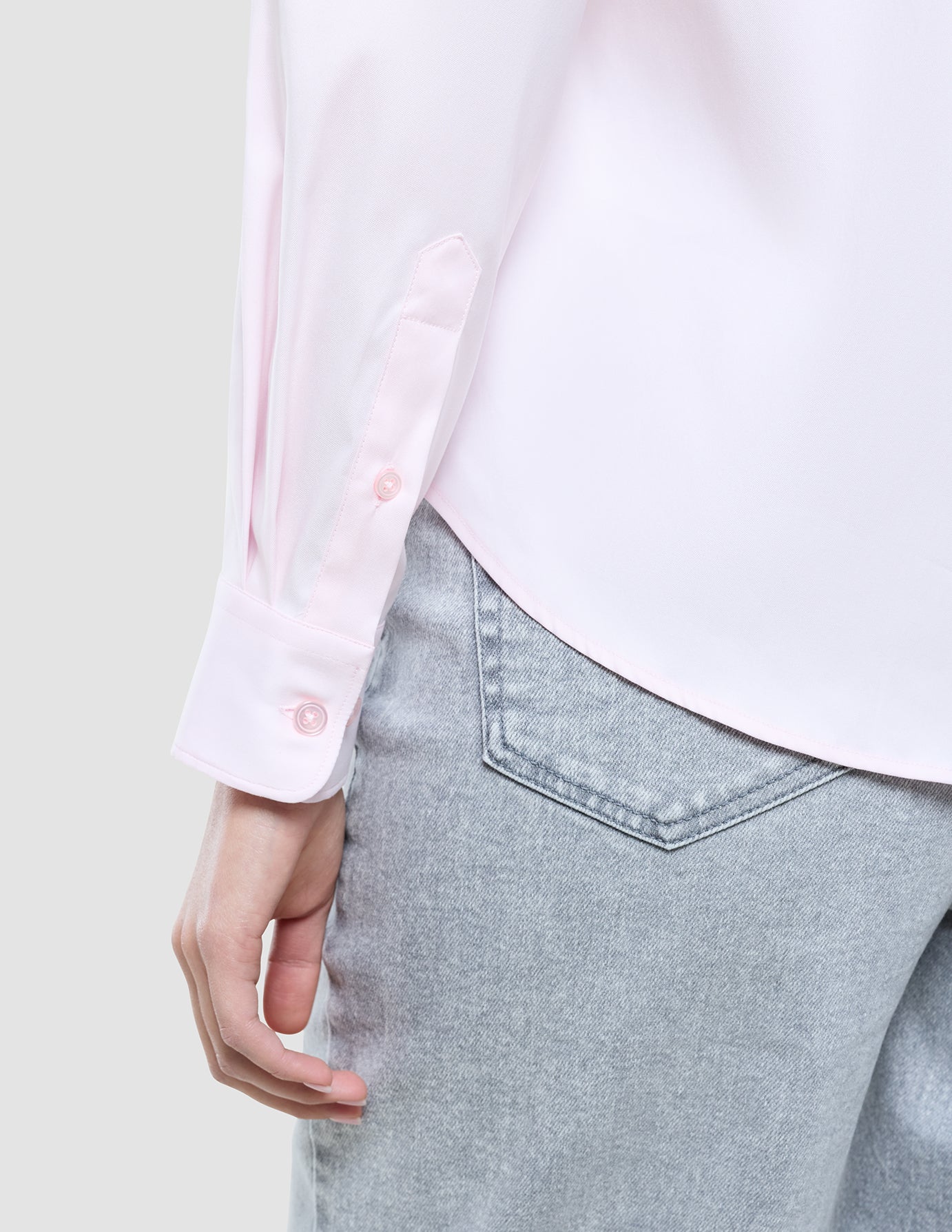 Women Oxford Shirt Barely Pink Regular