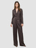 Women Raina Short Blazer Chestnut Pinstripe