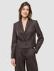 Raina Suit Wide Chestnut Pinstripe