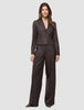 Women Raina Pants Wide Chestnut Pinstripe
