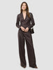 Women Raina Pants Wide Chestnut Pinstripe