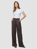 Women Raina Pants Wide Chestnut Pinstripe