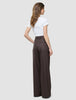 Women Raina Pants Wide Chestnut Pinstripe