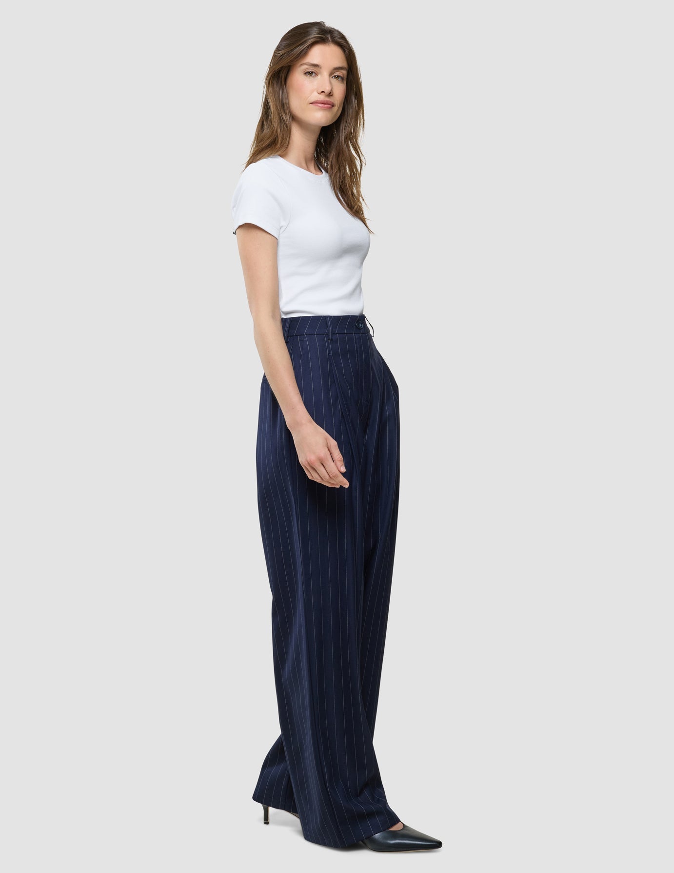 Women Raina Pants Wide Night Sky Pinstripe