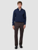 Refine Cotton Pants Relaxed Fit Dark Brown