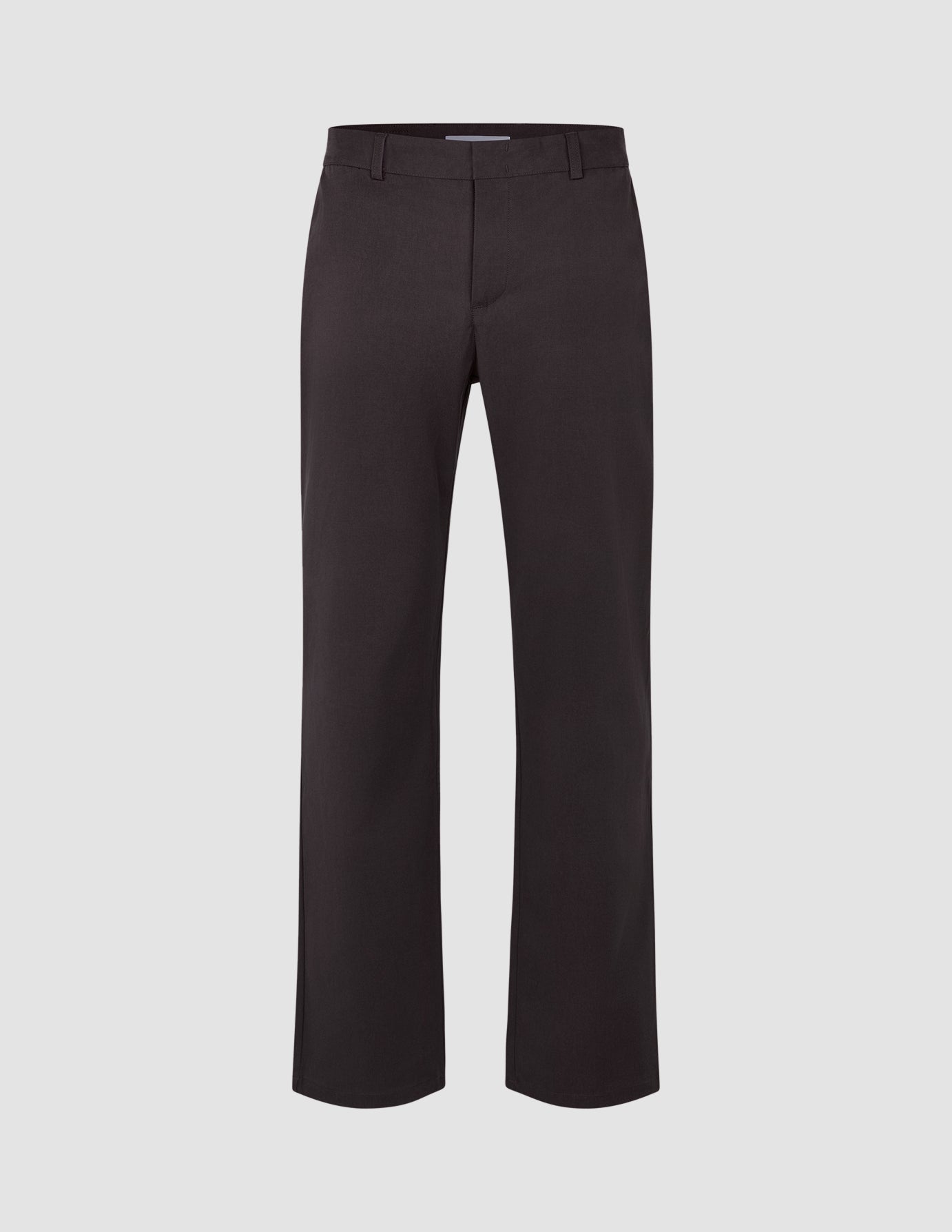 Refine Cotton Pants Relaxed Fit Dark Brown