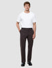 Refine Cotton Pants Relaxed Fit Dark Brown