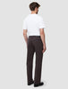 Refine Cotton Pants Relaxed Fit Dark Brown