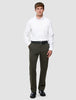 Refine Cotton Pants Relaxed Fit Dark Olive