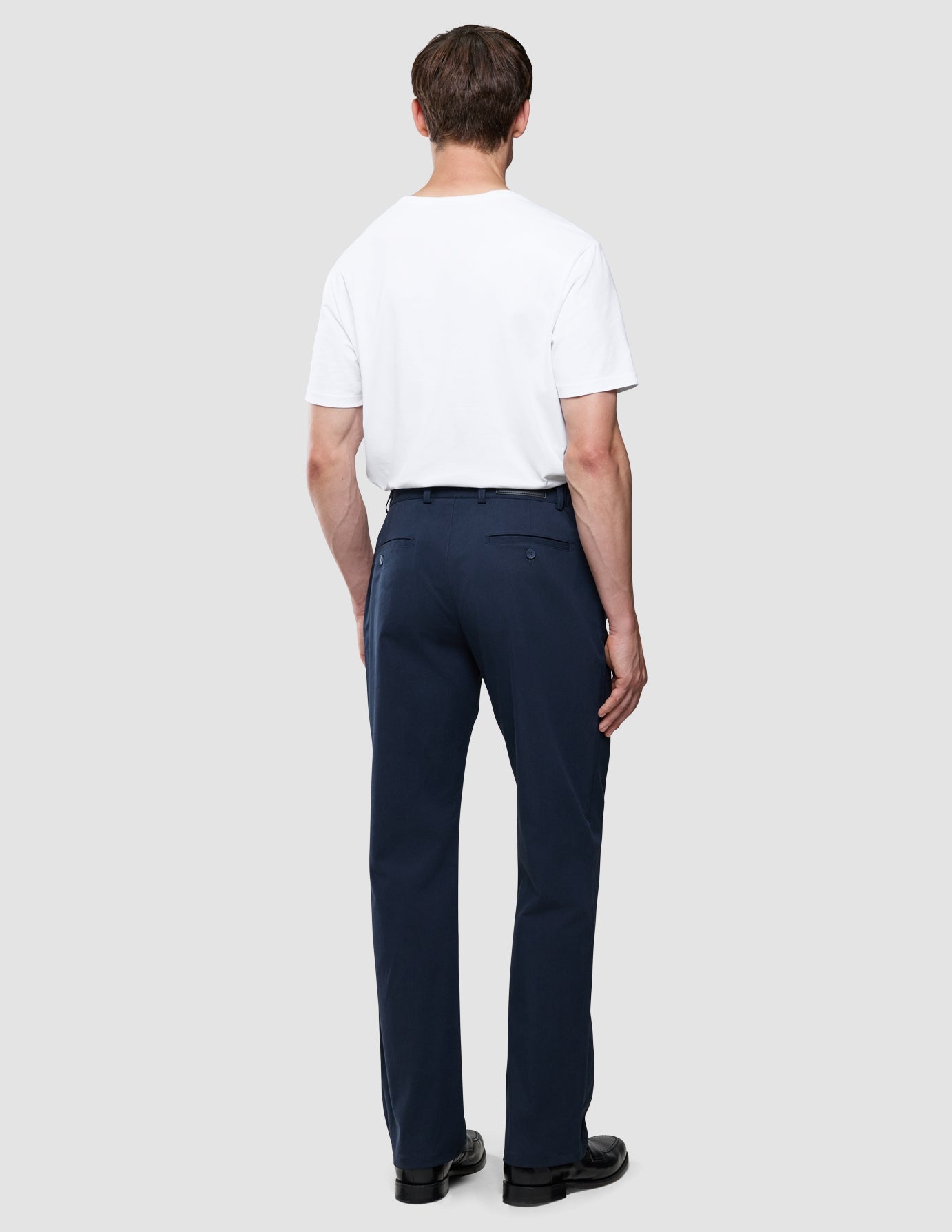 Refine Cotton Pants Relaxed Fit Navy