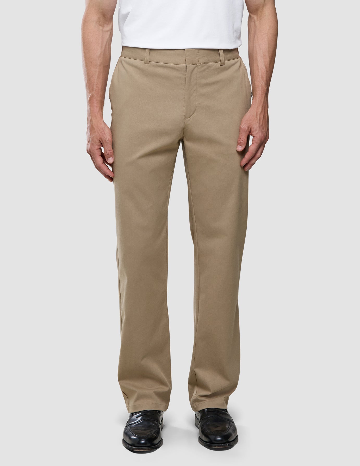Refine Cotton Pants Relaxed Fit Sand