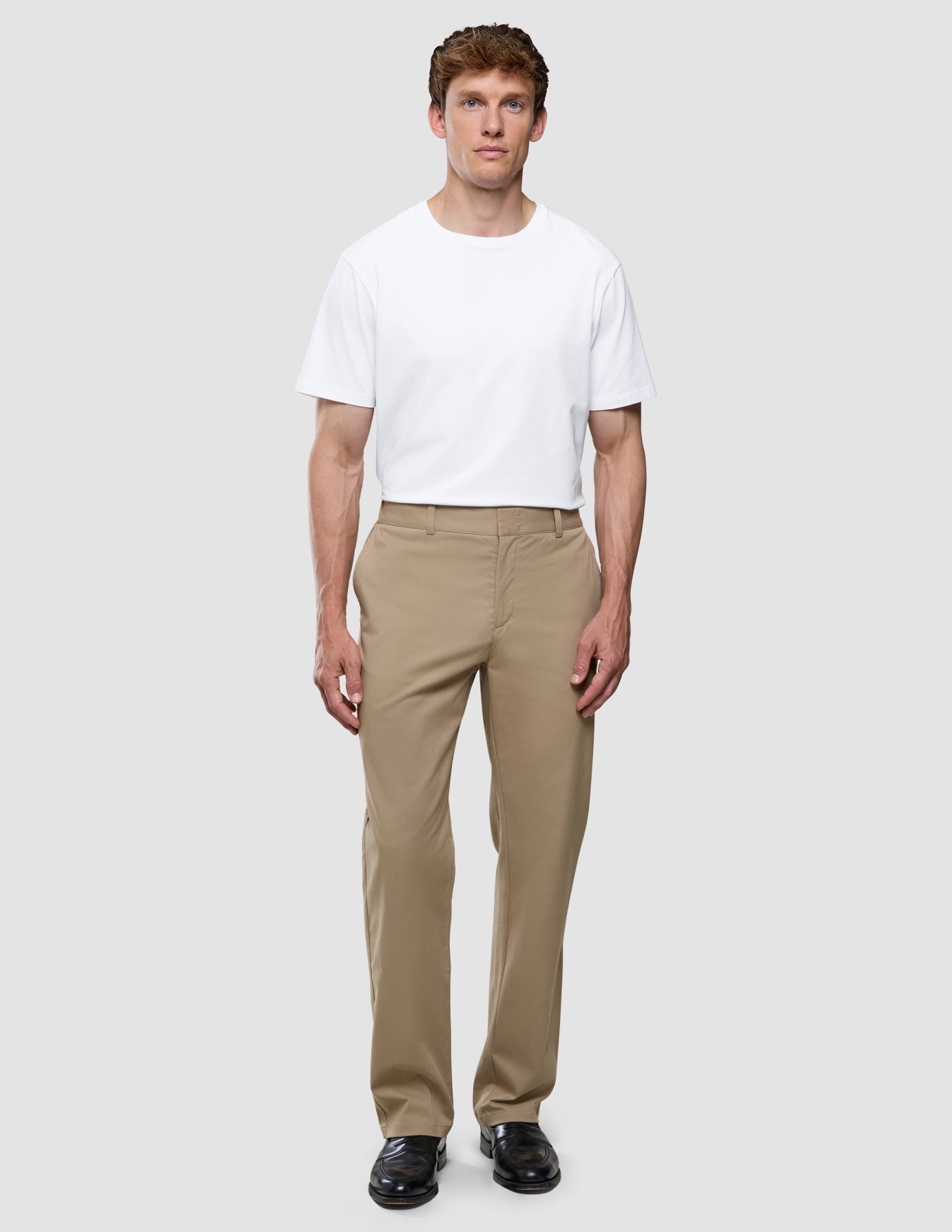 Refine Cotton Pants Relaxed Fit Sand