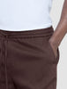 Refined Linen Pants Dark Brown