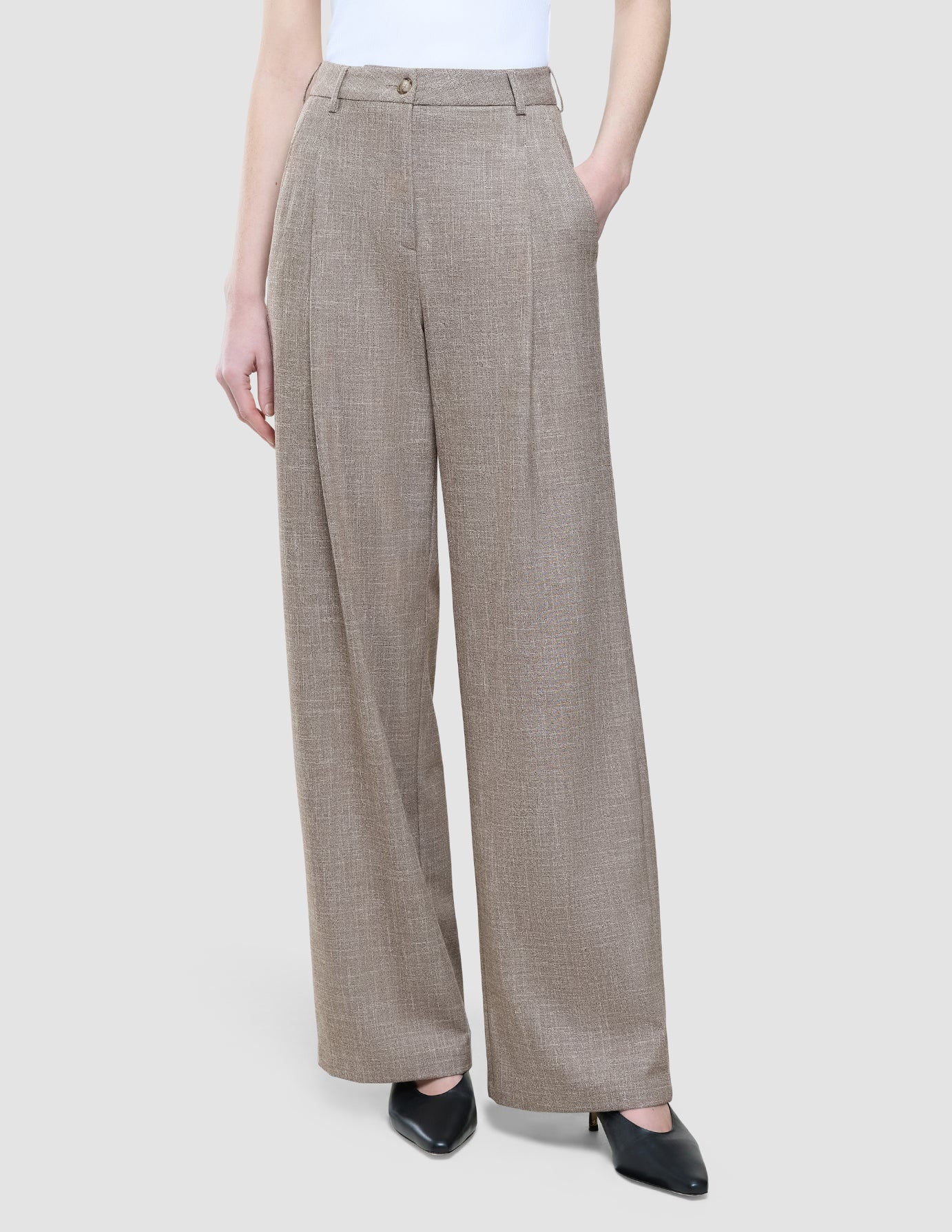 Women Rhea Pants Golden Beige Melange